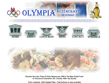 Tablet Screenshot of olympiapizza.com